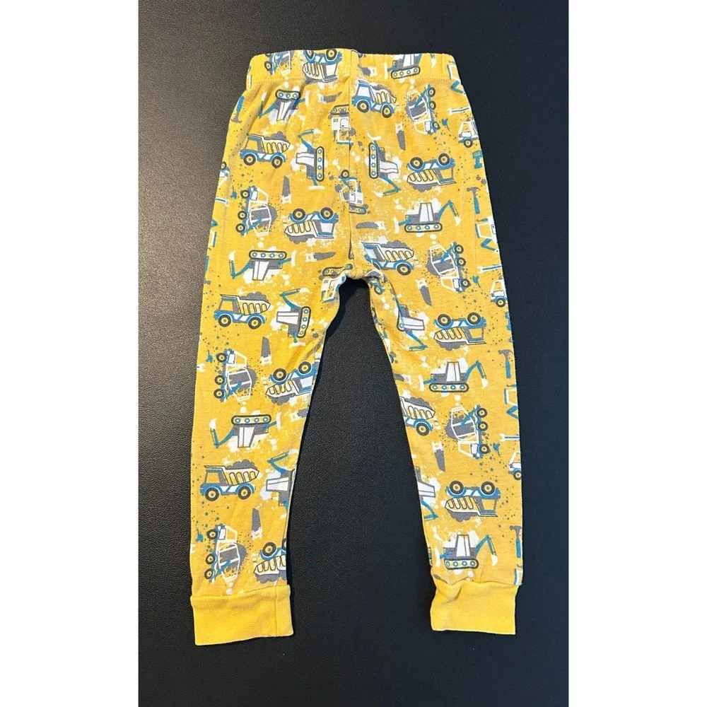 Old Navy Toddler Boys Yellow Construction Truck Cotton Pajama Pants 3T 1507